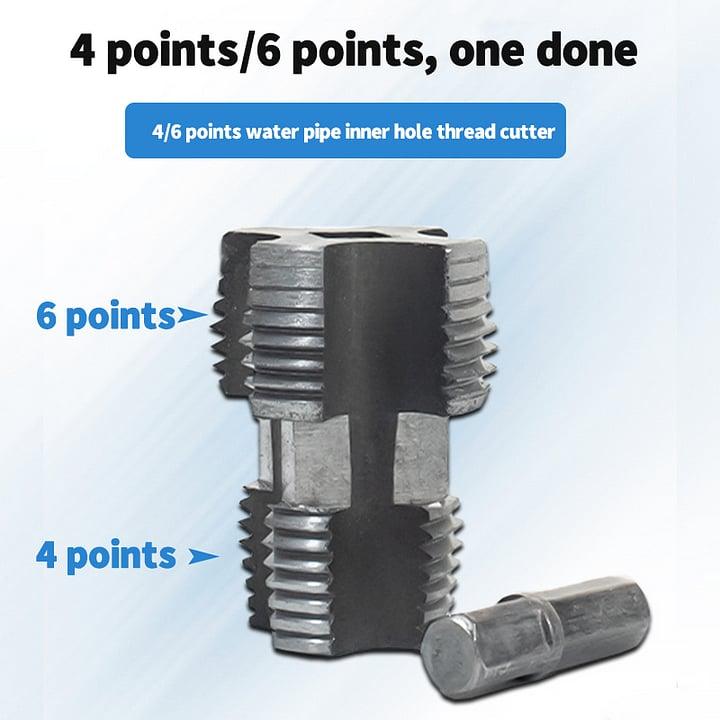š²Electric Drill Compatible PVC Pipe Threader Kit with Various Die Sizes