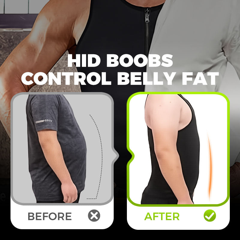 Men's Zipper Waist Trainer Trimmer Vest