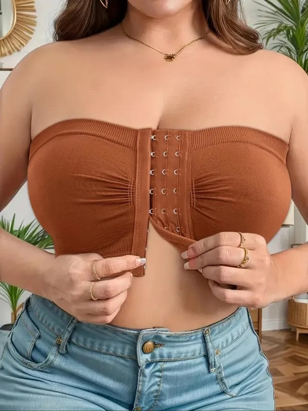 🎁Prime Day Sale 49% OFF🔥Plus Size Strapless Front Buckle Breathable Bra