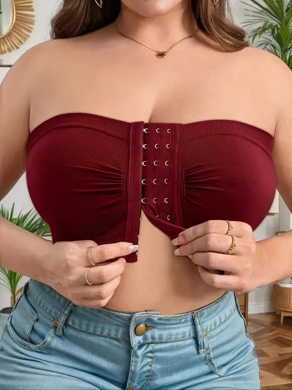 🎁Prime Day Sale 49% OFF🔥Plus Size Strapless Front Buckle Breathable Bra