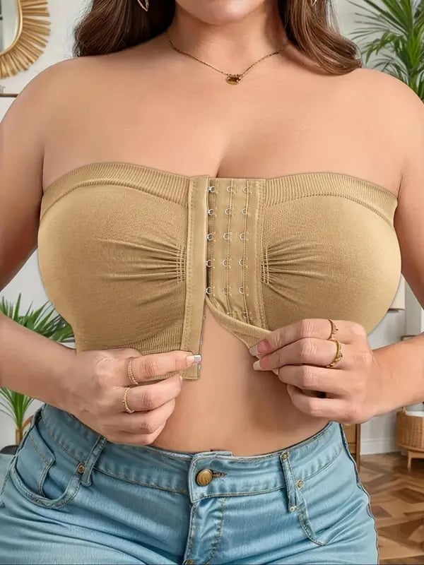 🎁Prime Day Sale 49% OFF🔥Plus Size Strapless Front Buckle Breathable Bra