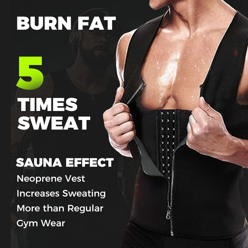 Men's Zipper Waist Trainer Trimmer Vest