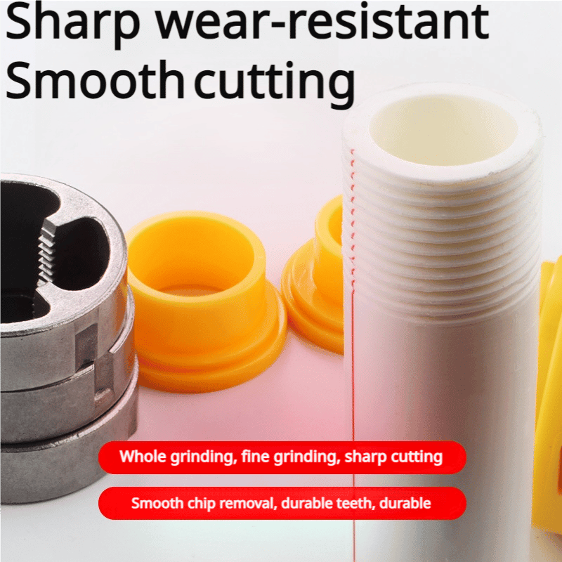 š²Electric Drill Compatible PVC Pipe Threader Kit with Various Die Sizes