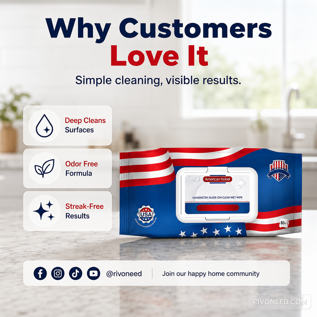 🪟✨ Flash Sale | Streak-Free Glass & Tile Cleaning Wipes | Water Spot & Grime Remover