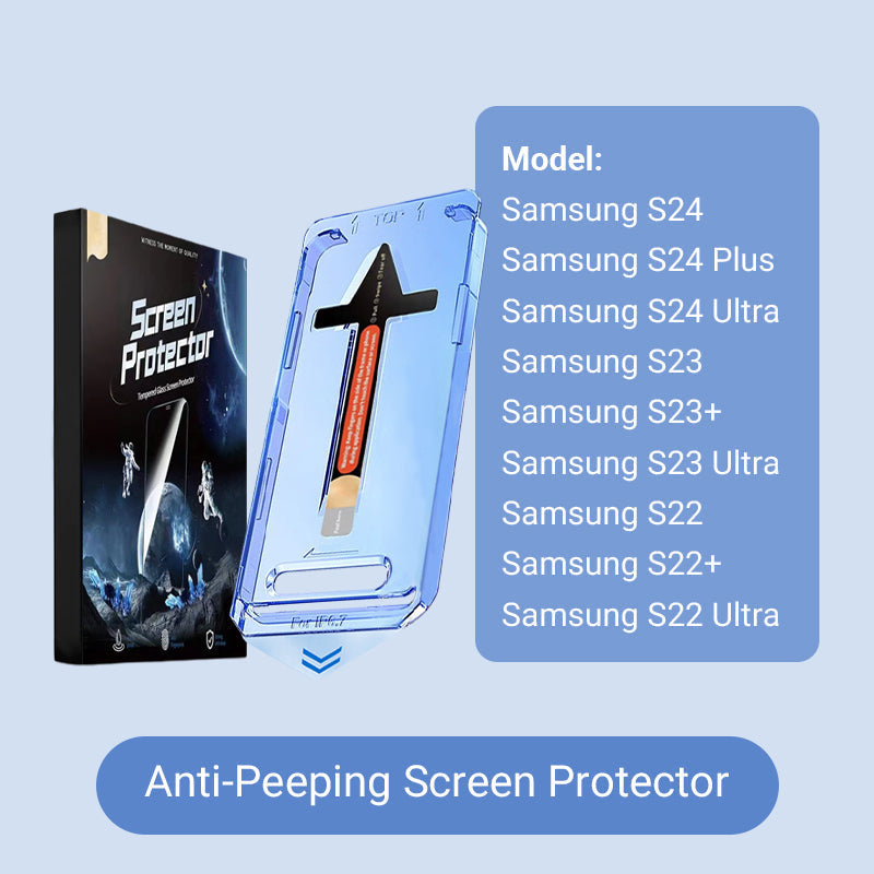 🎁4K HD/Anti-Peeping Tempered Glass Screen Protector with Auto Dust-elimination Installation for Samsung