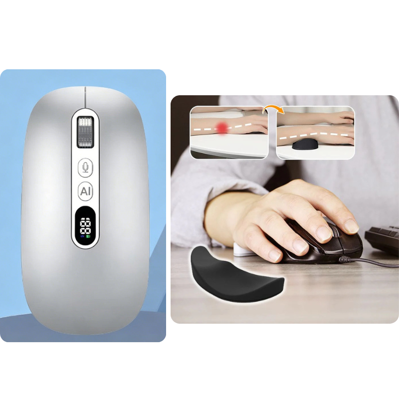 🎁2026 New Arrivals 50% OFF💥AI Smart Voice Wireless Mouse Real-Time Translation, Silent Click Boosts Productivity For Work & Study! ⚡🖱️💬