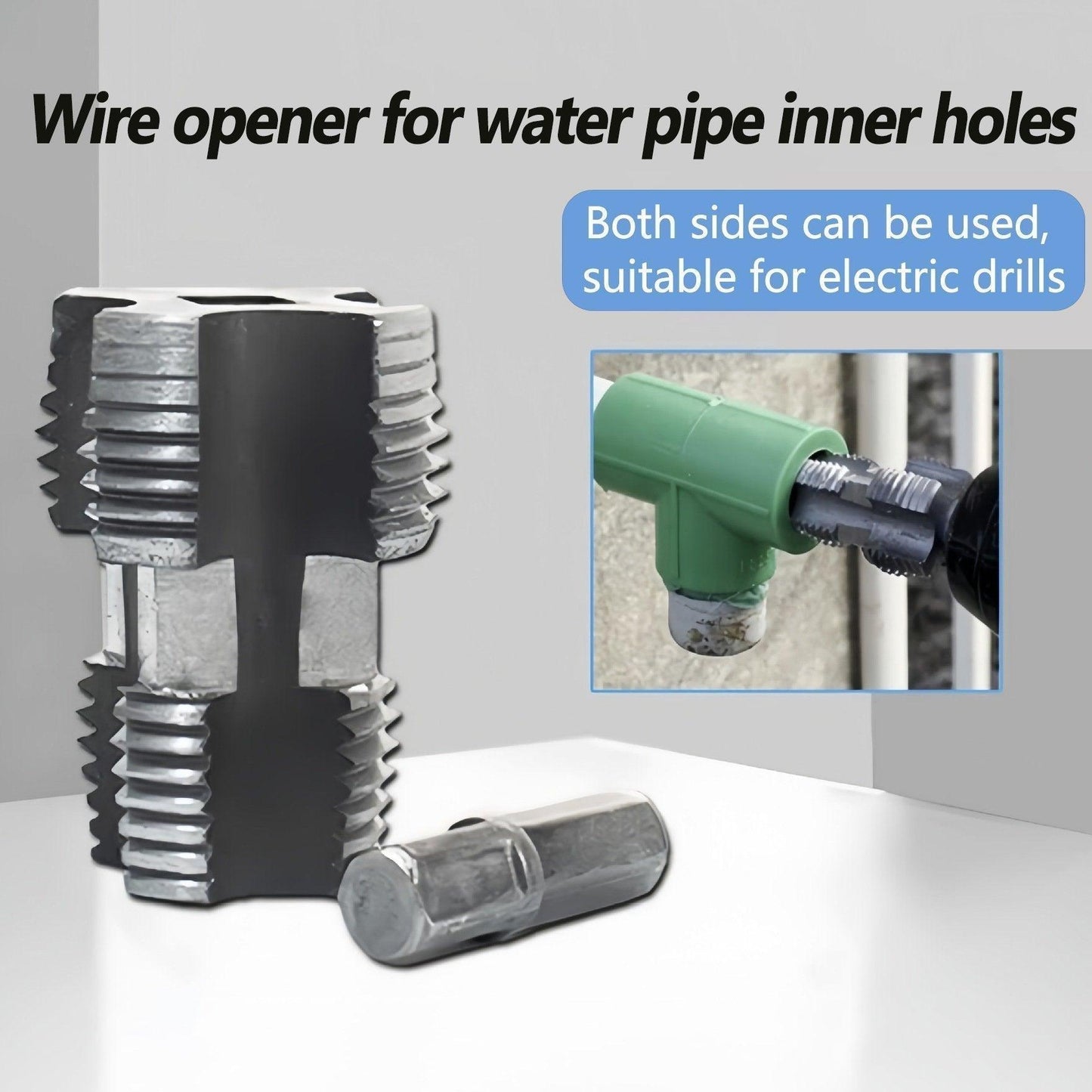 š²Electric Drill Compatible PVC Pipe Threader Kit with Various Die Sizes