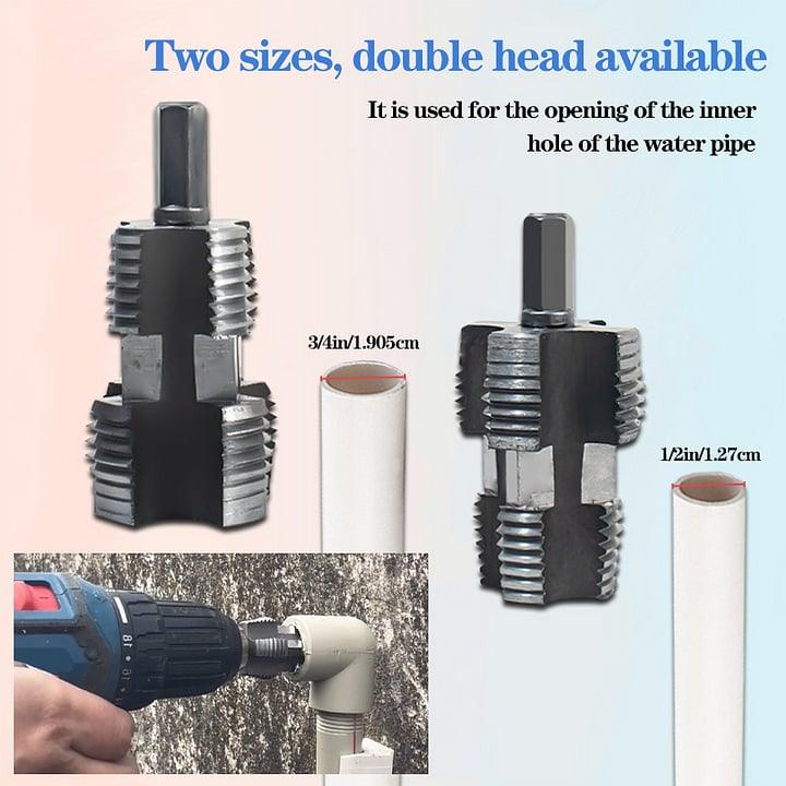 š²Electric Drill Compatible PVC Pipe Threader Kit with Various Die Sizes