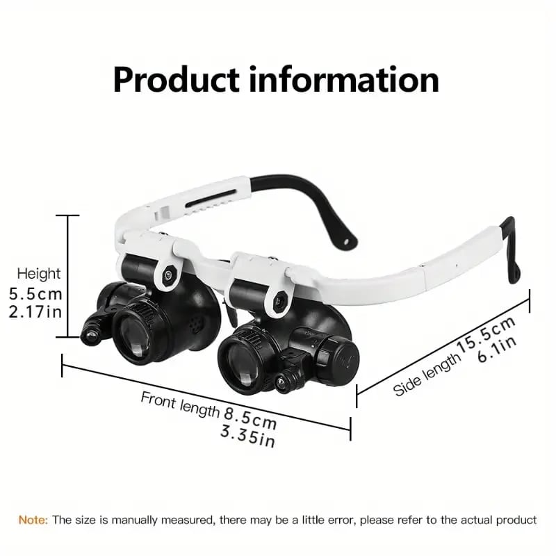 🔍 LIMITED-TIME 50% OFF! 💥 Adjustable Head Magnifier with Light – 8x-23x Zoom, Hands-Free, LED Illumination ✨