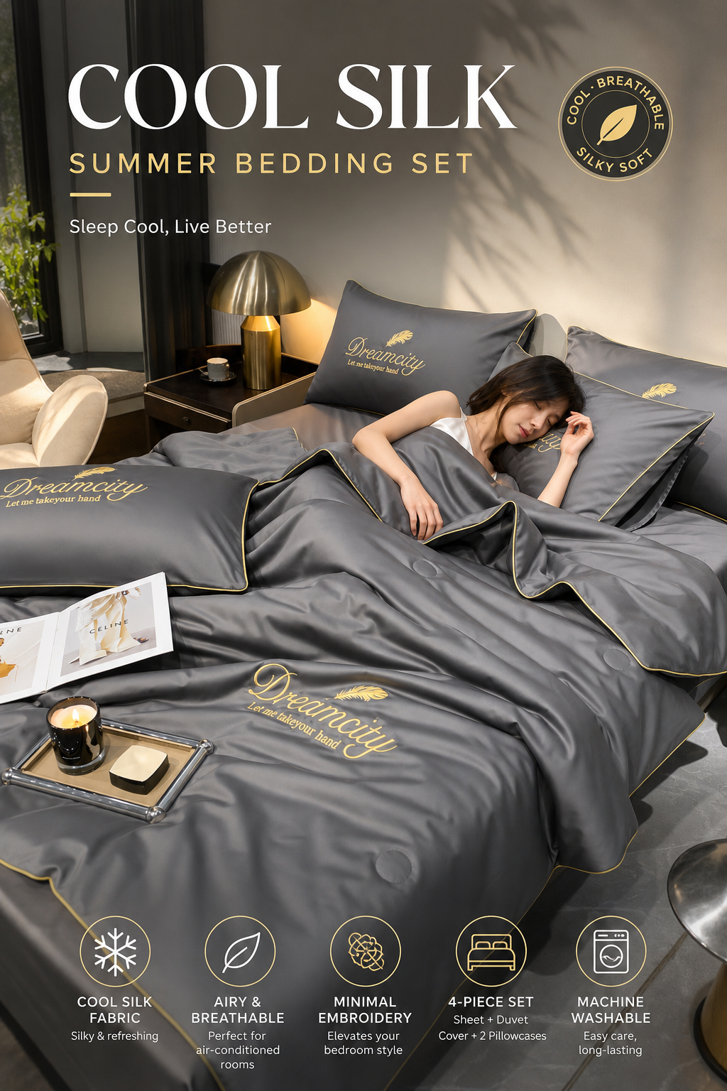 🔥 Summer Simple Ice Silk Quilt🎁Suitable for spring, summer and autumn