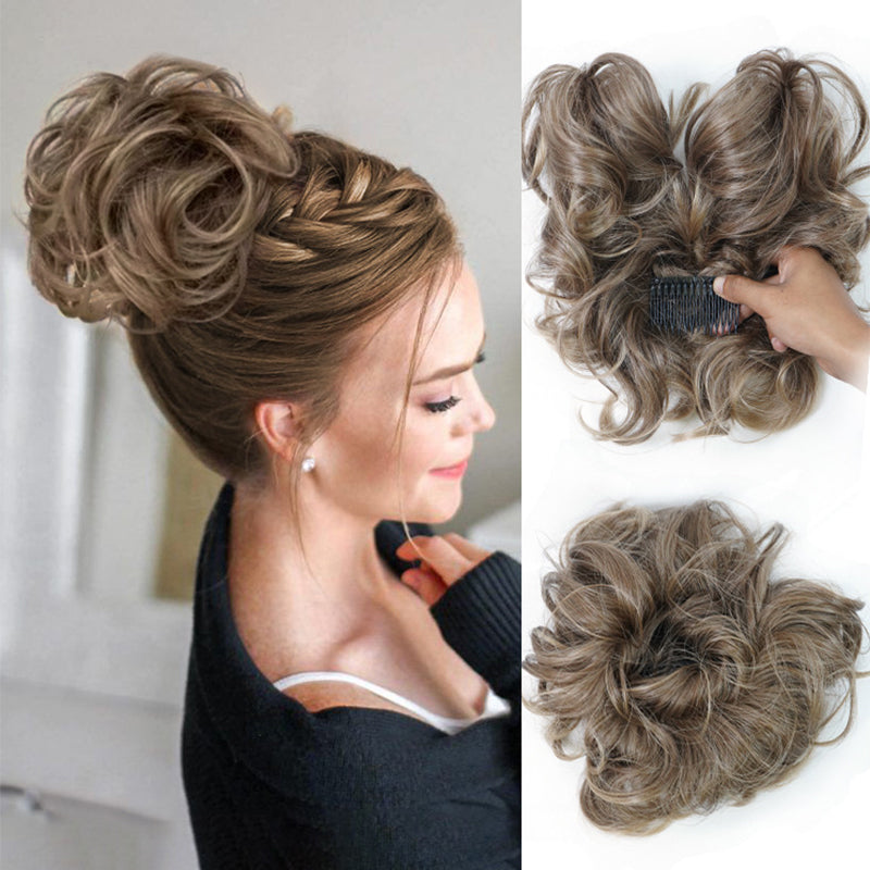 👱♀️ LIMITED-TIME 50% OFF! ✨ Clip-In Messy Side Comb Hair Bun – Instant Voluminous Updo, Heat Resistant 🎀