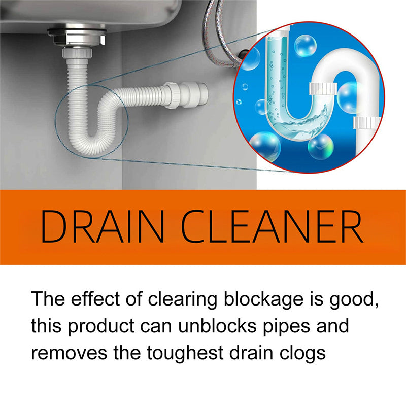 Liapu Powerful Pipe Dredging Agent for Kitchen and Toilet Pipelines - Dissolves 200+ Blockages and Kills 99% of Bacteria