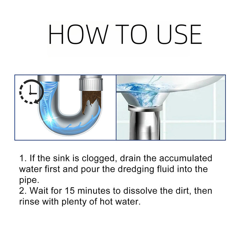 Liapu Powerful Pipe Dredging Agent for Kitchen and Toilet Pipelines - Dissolves 200+ Blockages and Kills 99% of Bacteria