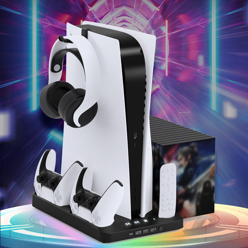 Multifunctional Cooling Stand Set for PS5/PS4