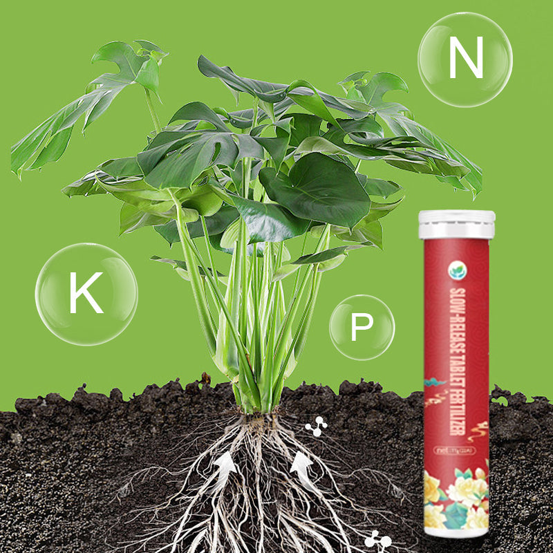 🌿🔋 Slow Release Tablet Fertilizer! 6 months of long-lasting nutrients, 0 mistakes for lazy people to raise flowers 💧!