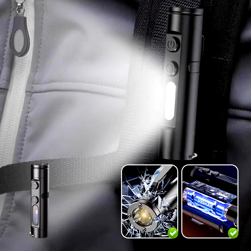 🔋✨ Rechargeable Magnetic Mini Keychain Flashlight! Palm-sized ×500 lumens of strong light ✨
