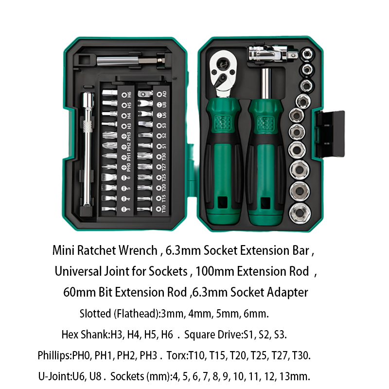 40-Piece Ratcheting Screwdriver Bit Set