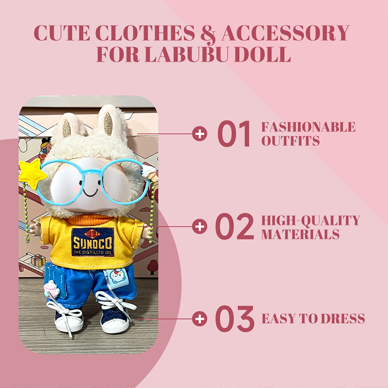 Cute Clothes & Accessory for Labubu Doll