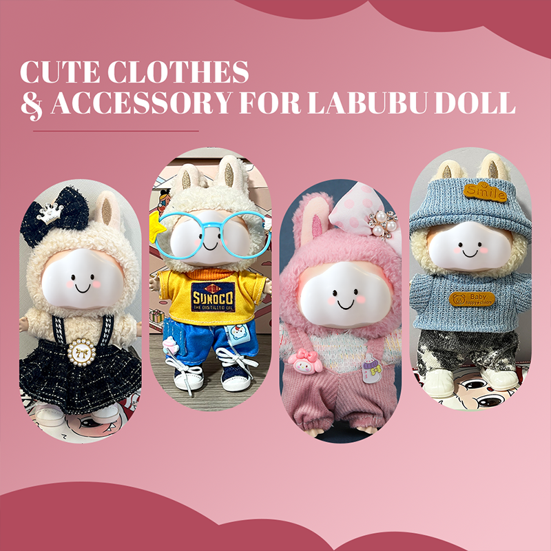 Cute Clothes & Accessory for Labubu Doll
