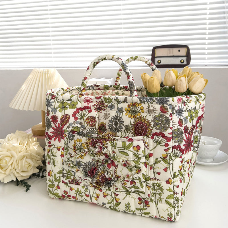 ✨2026 Hot Sale 50%OFF⌛Portable Floral Fabric Storage Basket