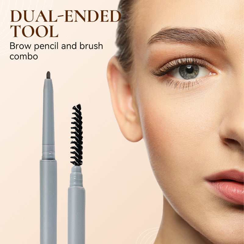 Dual-Ended Eyebrow Pencil with Brush for Women