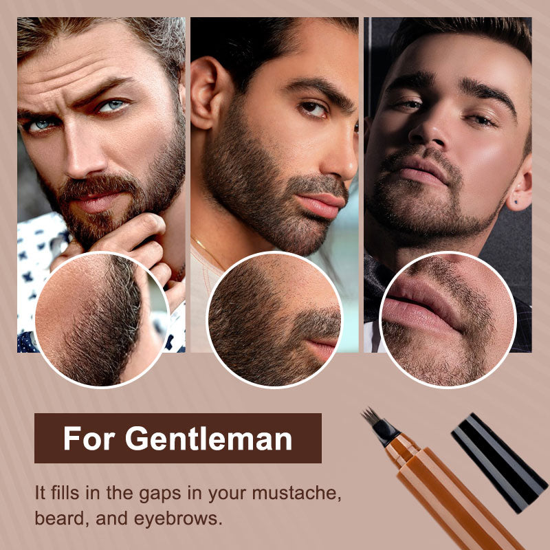 🎁Buy 2 Get 2 Free🔥Waterproof Four-tip Beard and Eyebrow Pen✨