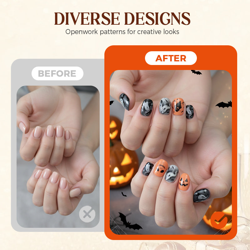 Halloween & Christmas Nail Stencil: Create Festive Nail Art