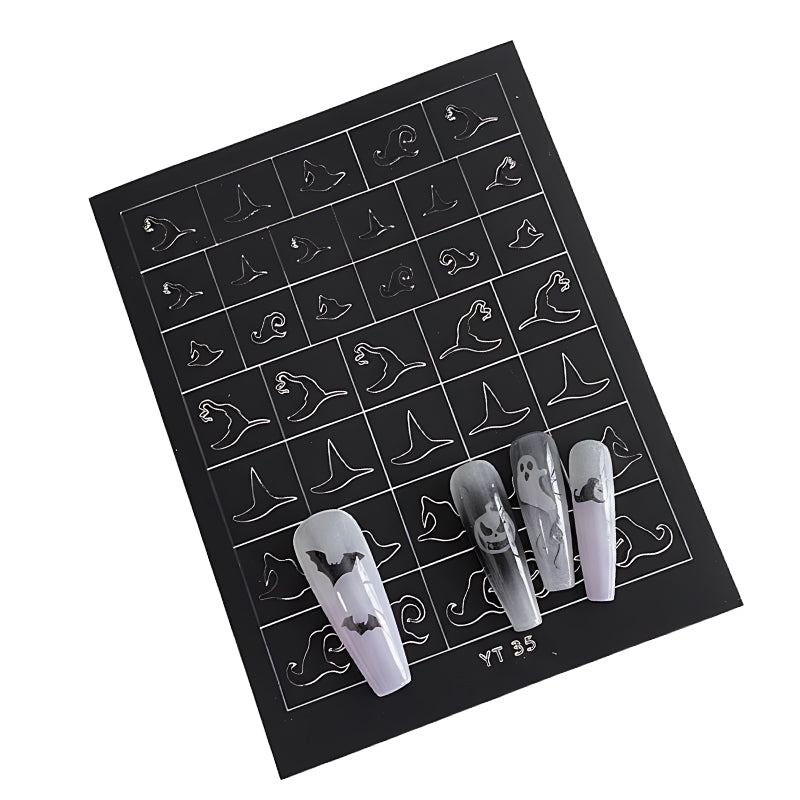 Halloween & Christmas Nail Stencil: Create Festive Nail Art