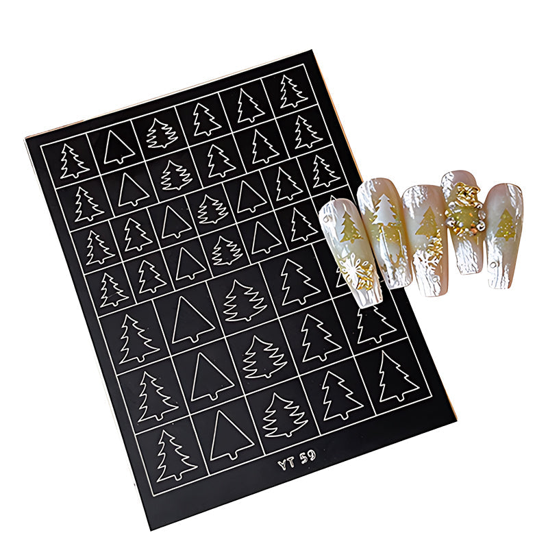 Halloween & Christmas Nail Stencil: Create Festive Nail Art