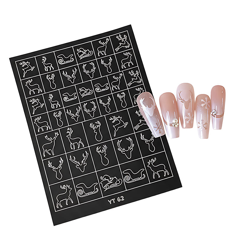 Halloween & Christmas Nail Stencil: Create Festive Nail Art
