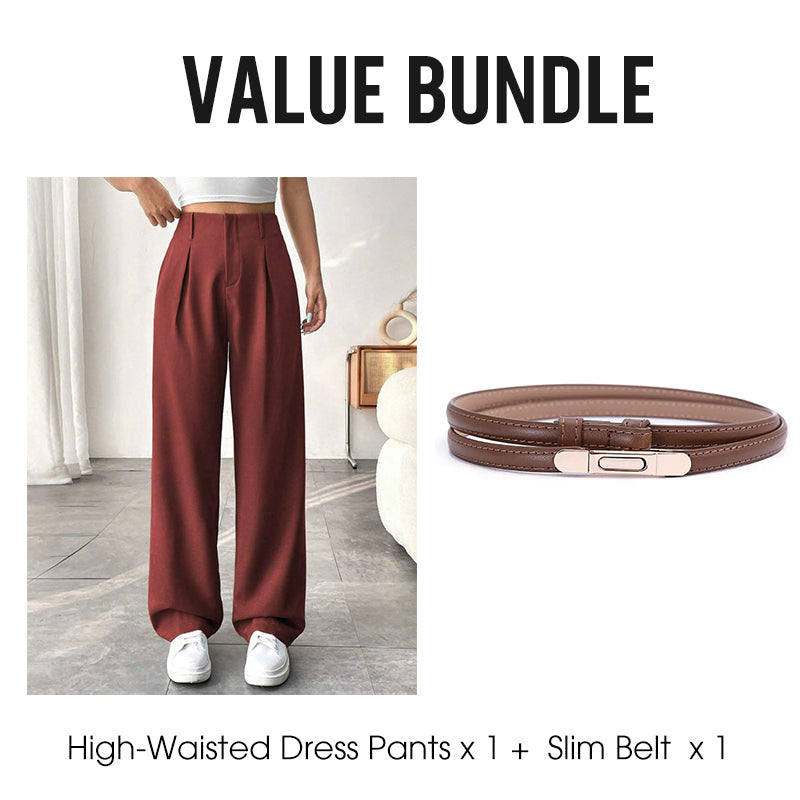 💝New Style✨Women's High Waisted Straight Leg Work Trousers , Smart & Casual Look for Office and Beyond