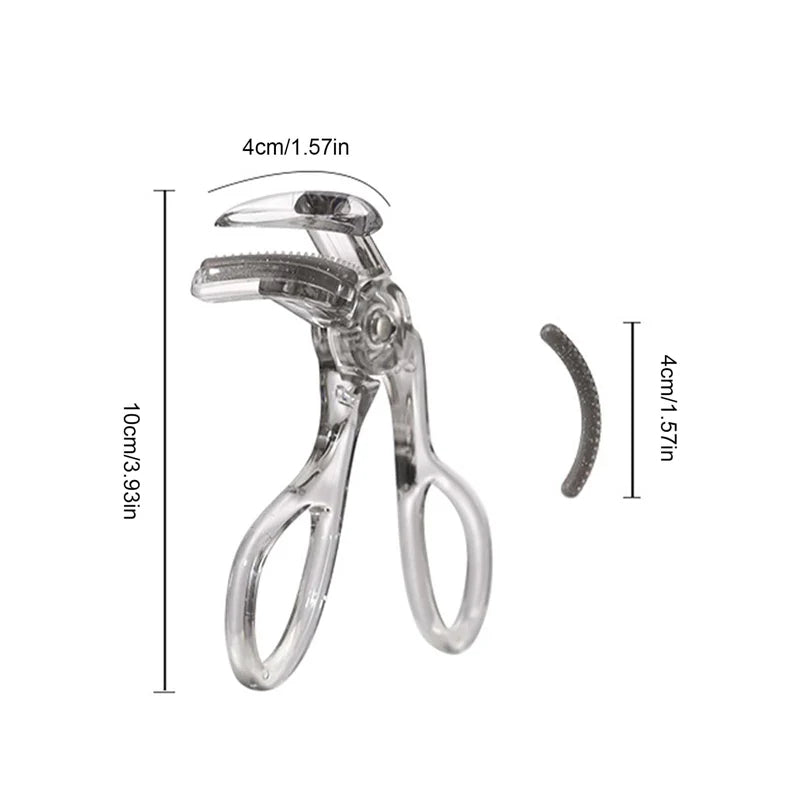 ✨ Portable Transparent Eyelash Curler - Durable Wide-Angle Lash Lift Beauty Tool ✨