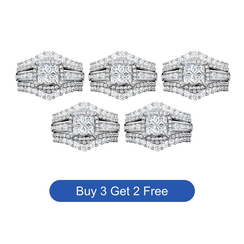 📢📢50% OFF !! ⏰Women's Princess Cut Cubic Zirconia Filled Ring 💍