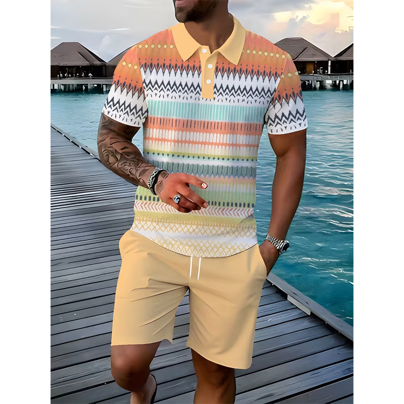 ☀️ 50% Off Men's Two-Piece Shirt and Shorts Set – Summer Special