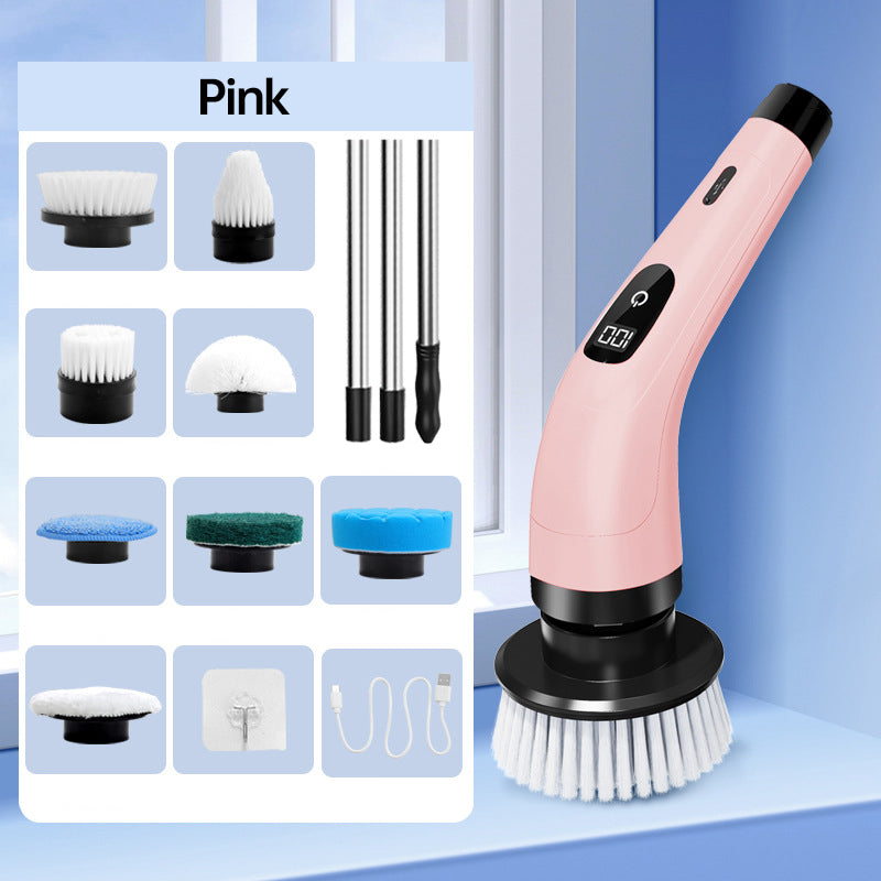 ⏳Time-Limited Special⏰8-in-1 Electric Scrub Brush – Spin Away Stubborn Grime ✨