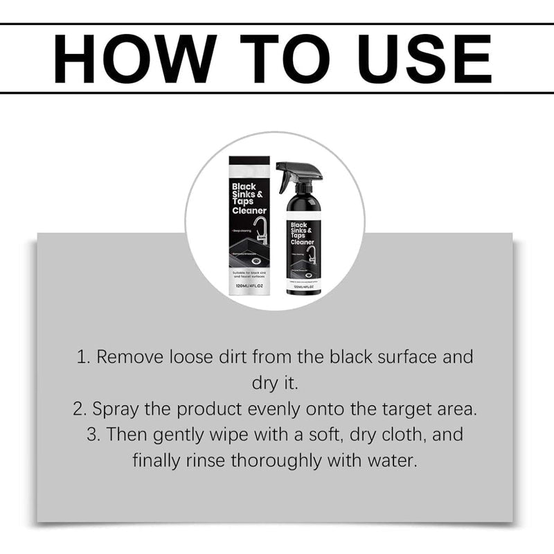 🚿 Limescale Cleaner Spray for Black Sinks, Faucets & Fixtures
