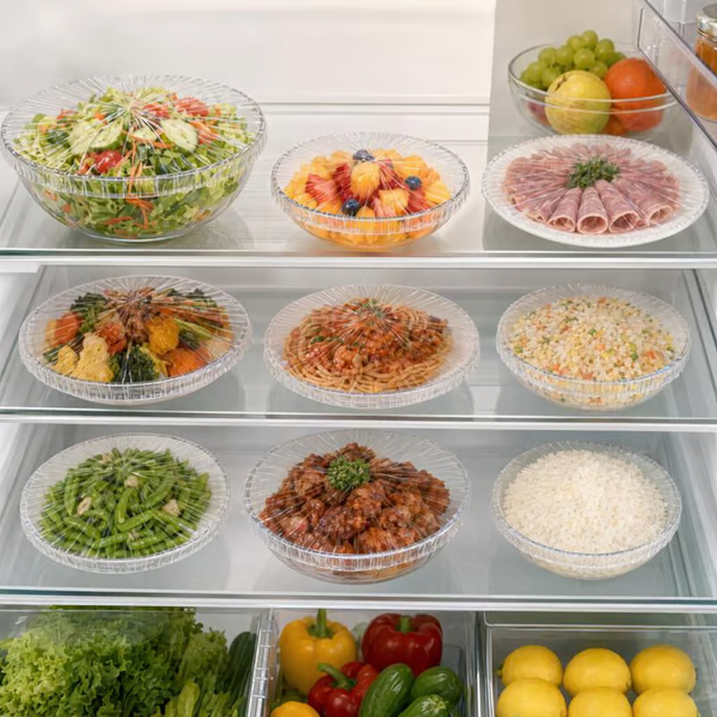 💰UP TO 50% OFF!🍲🔄 No more plastic wrap fights — these stretch-fit covers seal any bowl instantly. Fits round, square, even odd shapes. BPA-free, microwave-safe, and keeps food fresh longer. ⏳