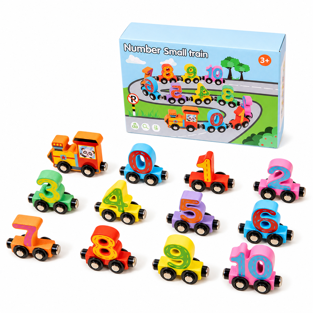 📢📢 50% OFF🚂Magnetic Wooden Number Train — Counting Fun for Ages 3+ 🎁