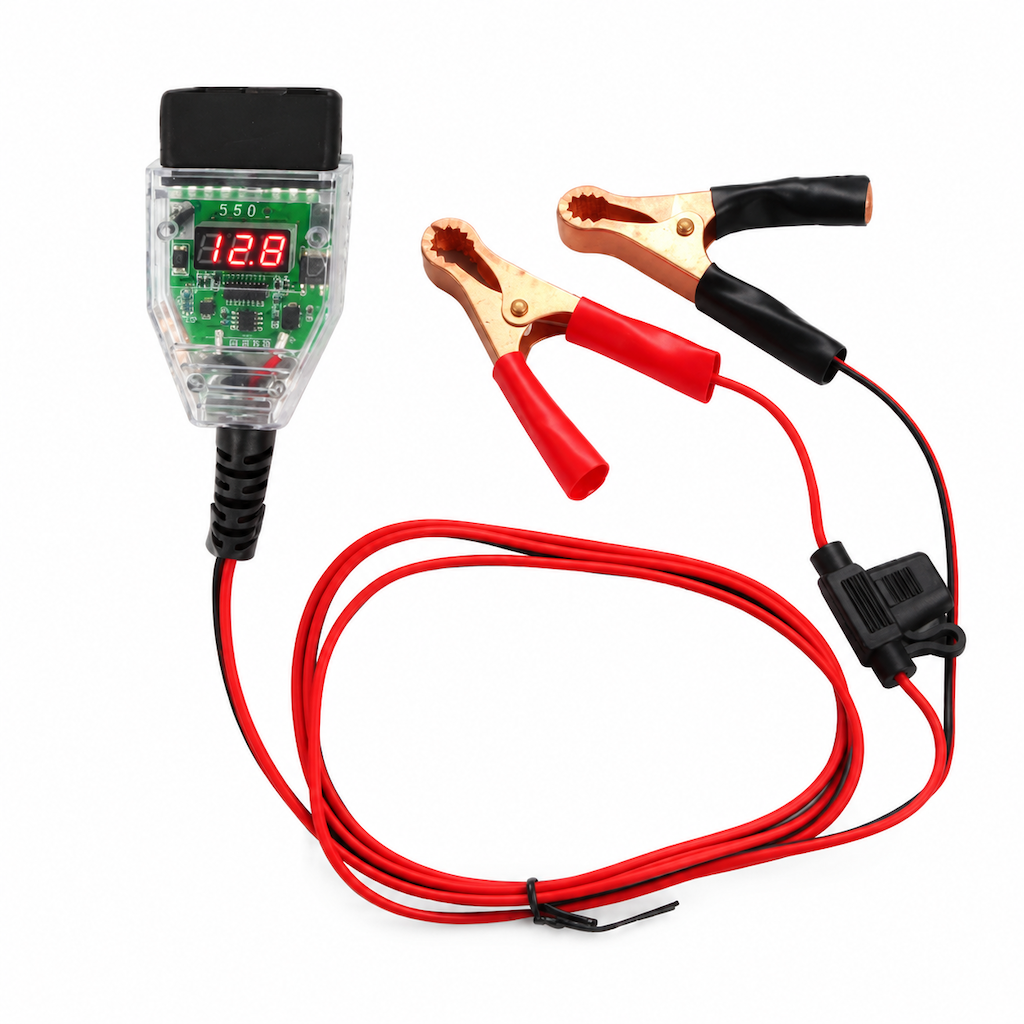 ⏳ ⏰Car OBD Battery Replacement Tool and Computer Memory Saver with Digital Display Leakage Detector