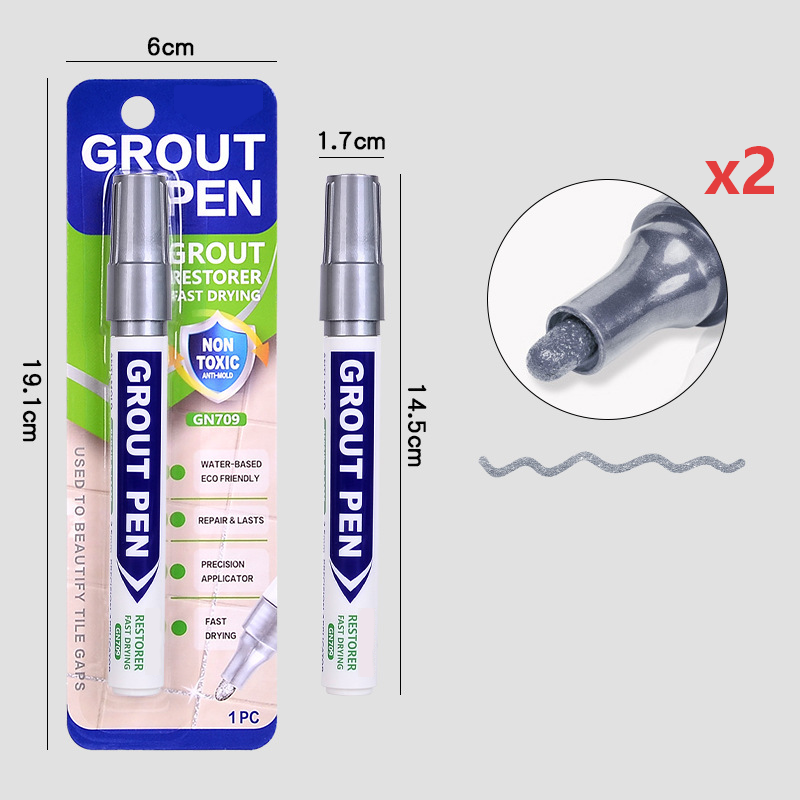 🥳2026 HOT SALE🥳💞50K+ SOLD! 🧱🖊️ 50% OFF! Grout Restorer Pen – instantly covers dirty, black grout lines. Fast-drying, waterproof & precision nib for a clean fresh look! ✨✅