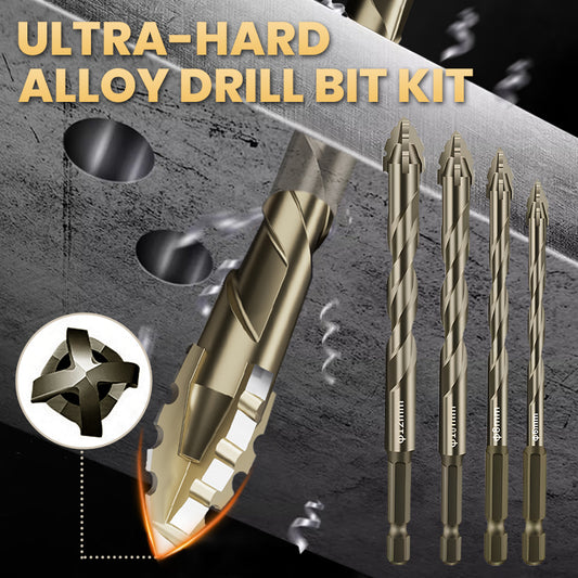 🔥2025 Hot Sale🔥High-Strength 4-Flute Serrated Eccentric Drill Bit Kit