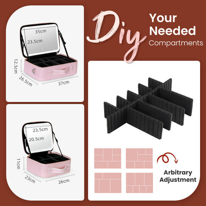 ✨ Flawless Makeup Anywhere – Portable LED Mirror Makeup Bag! ✨