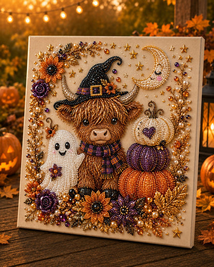 🥳2026 HOT SALE🥳💞50K+ SOLD!🎃✨ 50% OFF! Halloween Pearl Art DIY Kit – No painting skills needed, just match & place pearls. Create spooky‑cute décor for a cosy autumn home! 🧵🖼️