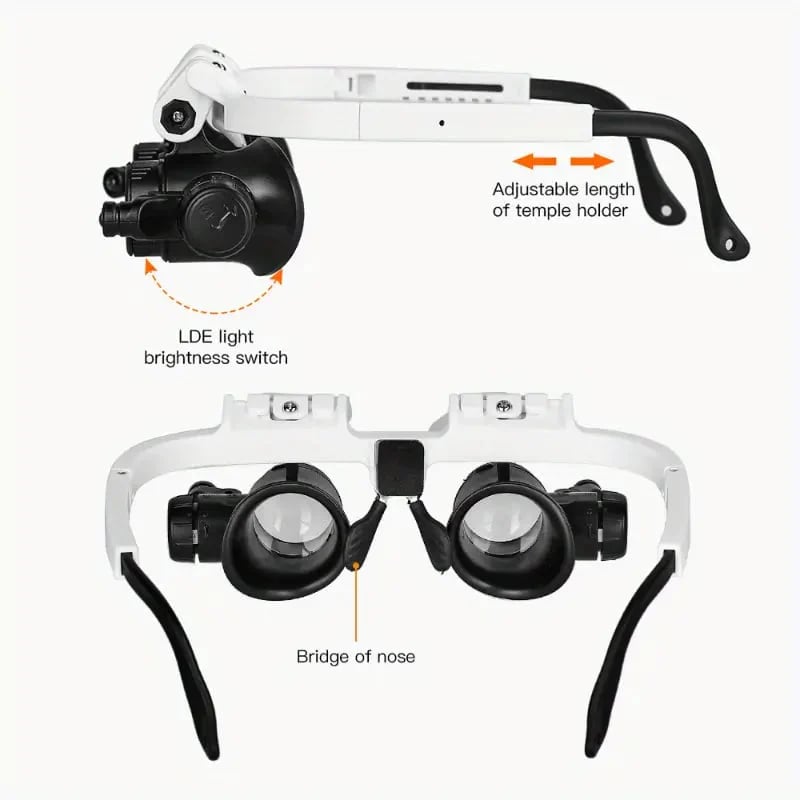 🔍 LIMITED-TIME 50% OFF! 💥 Adjustable Head Magnifier with Light – 8x-23x Zoom, Hands-Free, LED Illumination ✨
