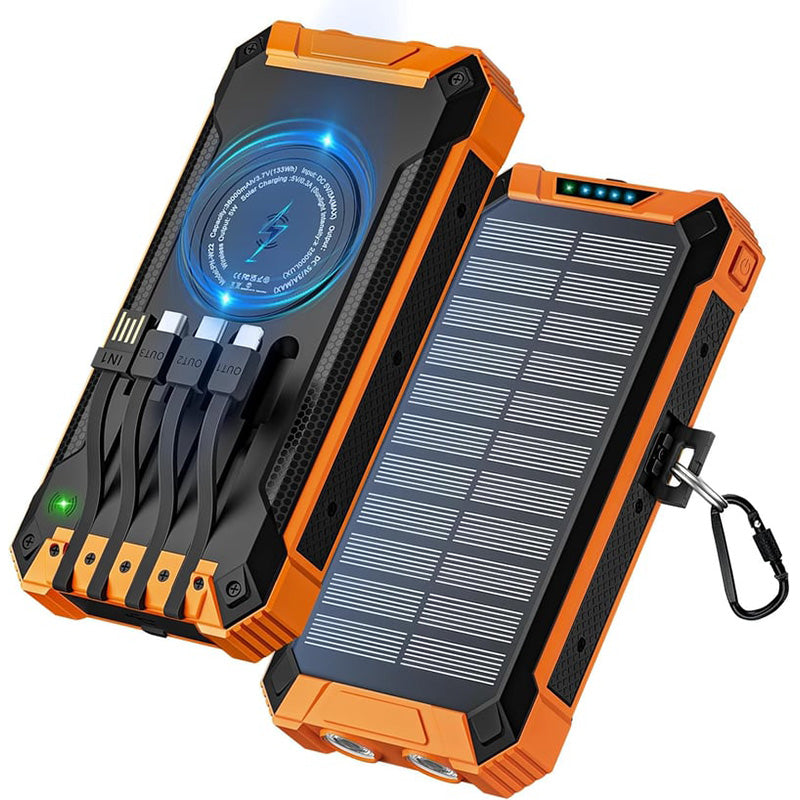 ⚡Solar Wireless Portable Power Bank （Free Shipping & 50% OFF）
