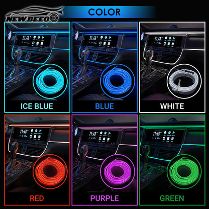 🎁50% OFF NOW!🚗Car Interior LED Atmosphere Strip💡Multi Color Options🔌USB Powered✨Easy Install Dashboard & Door Ambient Light