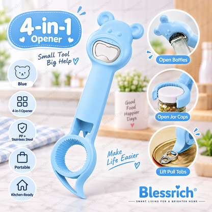 Multifunctional 4-in-1 Bottle Opener