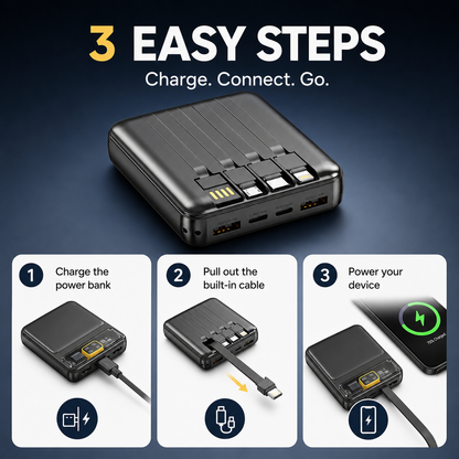⏳Time-Limited Special⏰Magnetic Power Bank With Stand & Cable