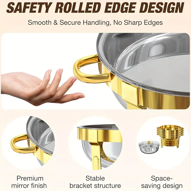 💎 50% OFF THE STAINLESS STEEL CHAFING DISH BUFFET SET! 💎 Professional-Grade, Food Safe & Portable for Any Event ✨