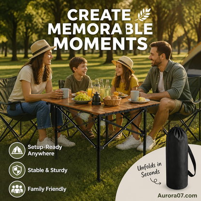 🌄New arrival 50% OFF!🏕️ Portable Camping Table – Folding, Carbon Steel, Quick Setup🪑